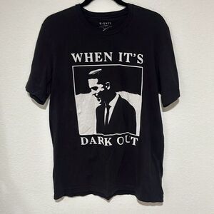 G-Eazy Mens Black When It's Dark Out Crew Neck‎ Cotton T-Shirt Size Large